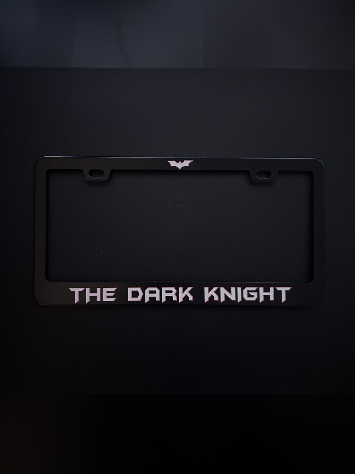 The Dark Knight Black Stainless Steel License Plate Frame