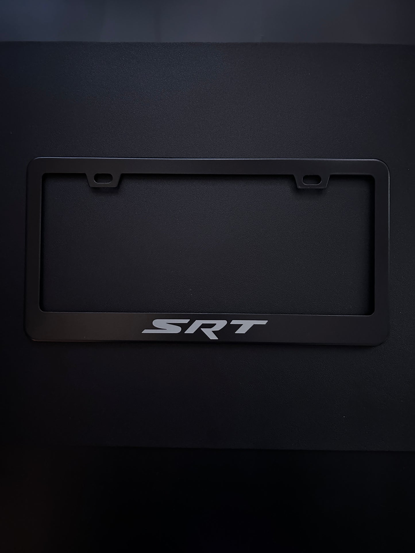 Srt Black Stainless Steel License Plate Frame