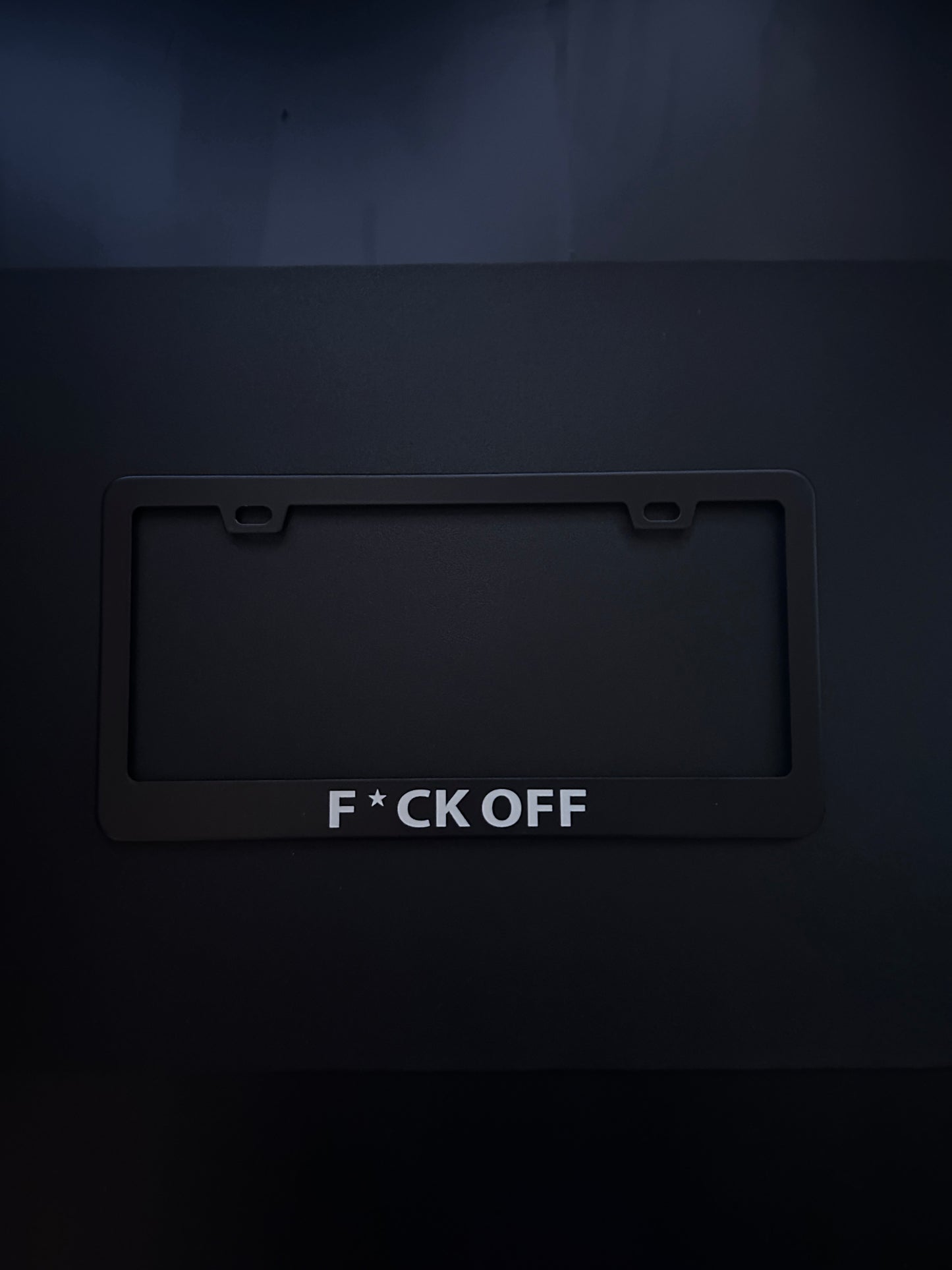 F*ck Off Black Stainless Steel License Plate Frame