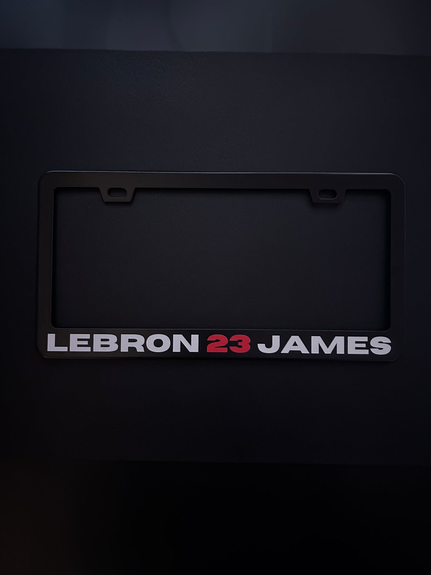 Lebron 23 James Black Stainless Steel License Plate Frame