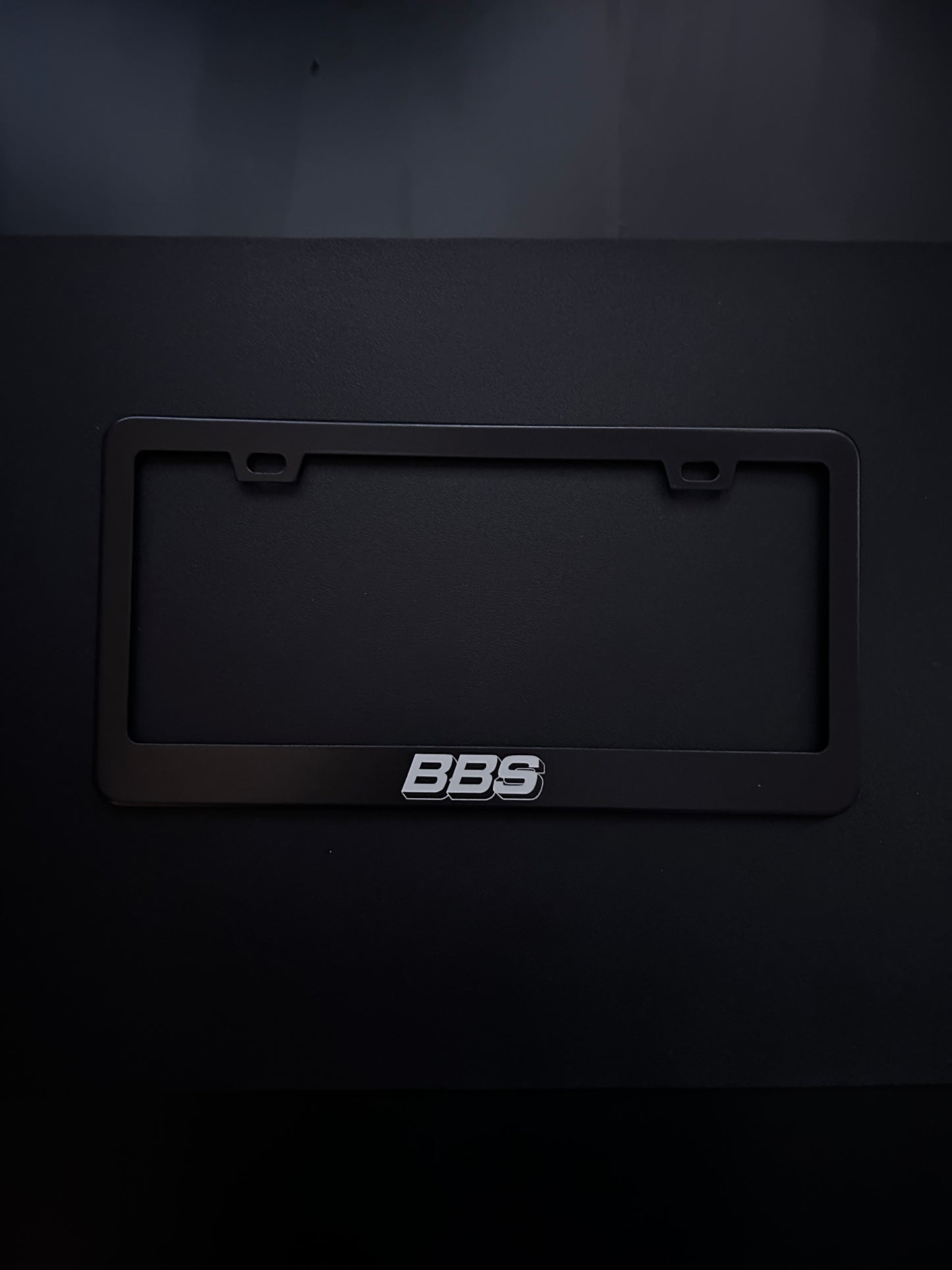 Bbs Black Stainless Steel License Plate Frame