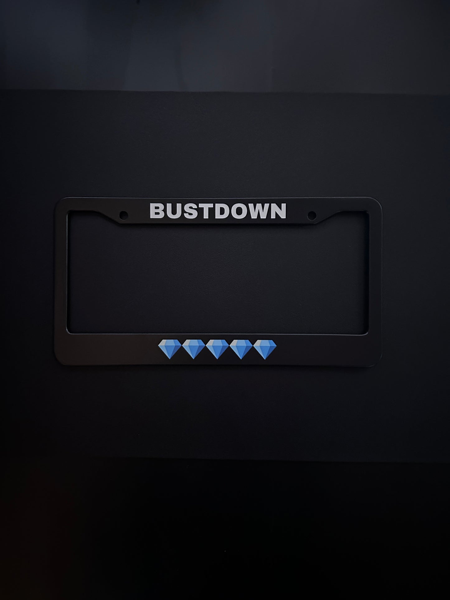 Bustdown Black Stainless Steel License Plate Frame