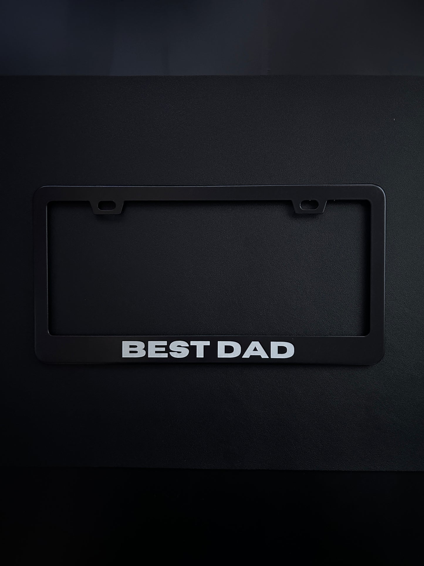 Best Dad Black Stainless Steel License Plate Frame