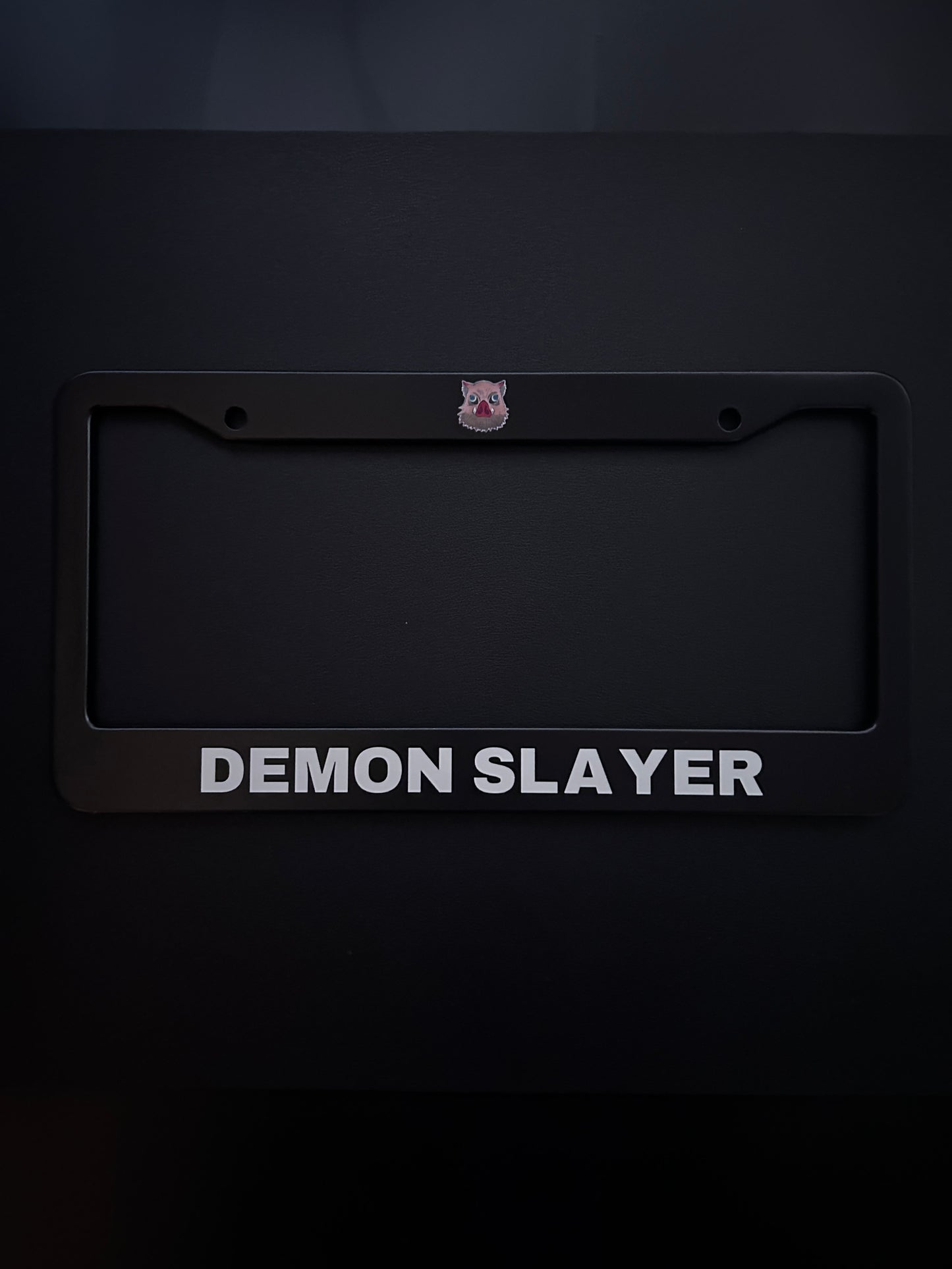Demon Slayer Black Stainless Steel License Plate Frame
