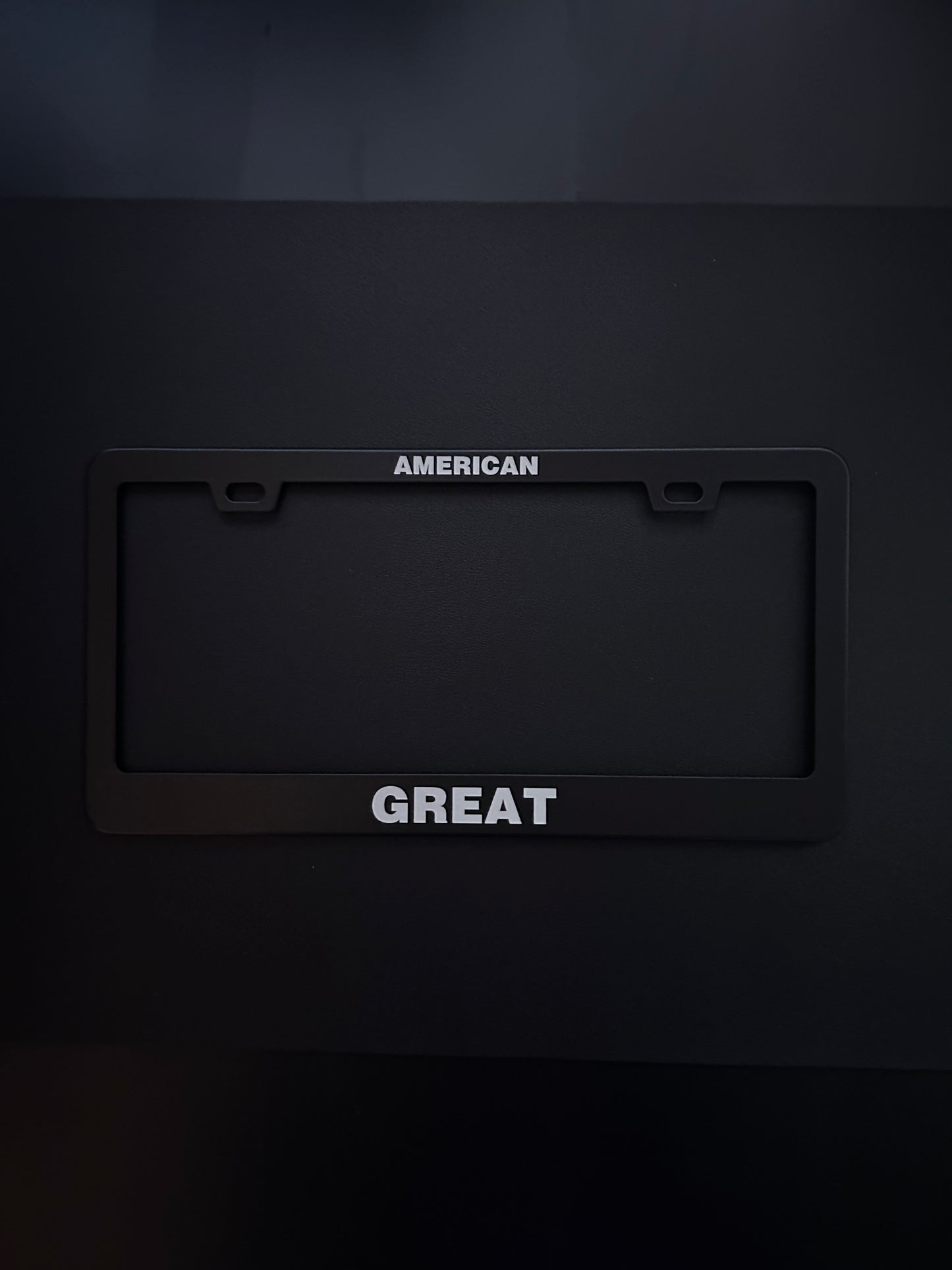 American Great Black Stainless Steel License Plate Frame