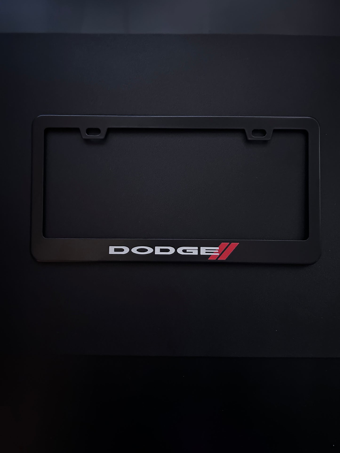 Dodge Black Stainless Steel License Plate Frame