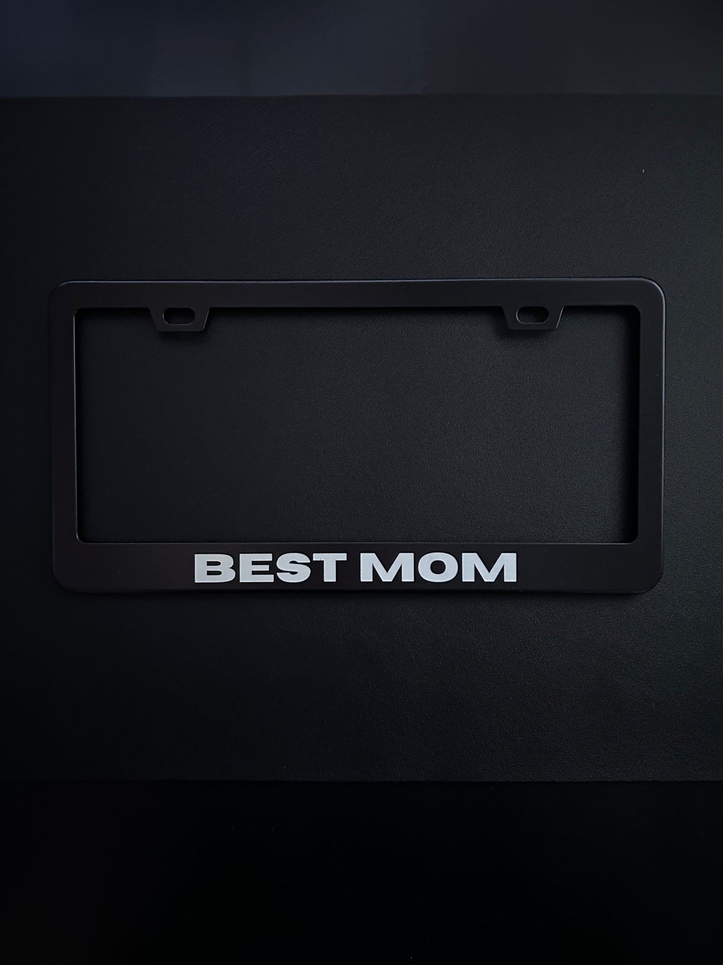 Best Mom Black Stainless Steel License Plate Frame