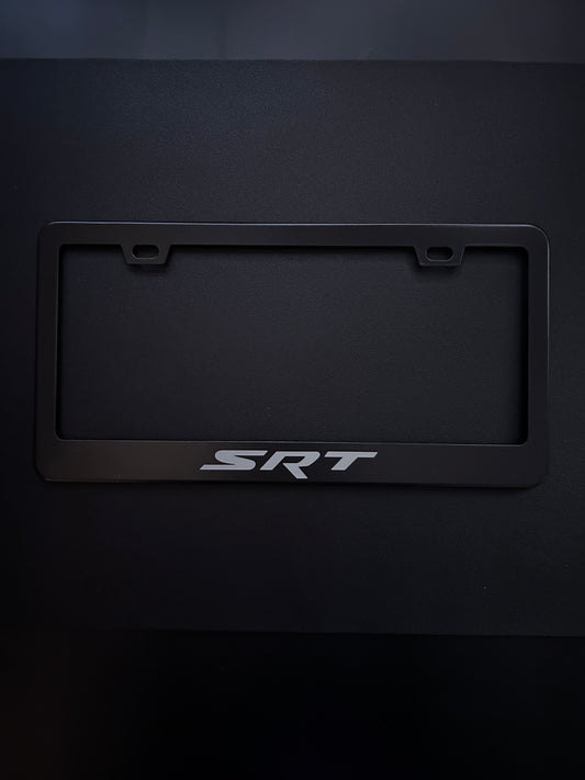 Srt Black Stainless Steel License Plate Frame
