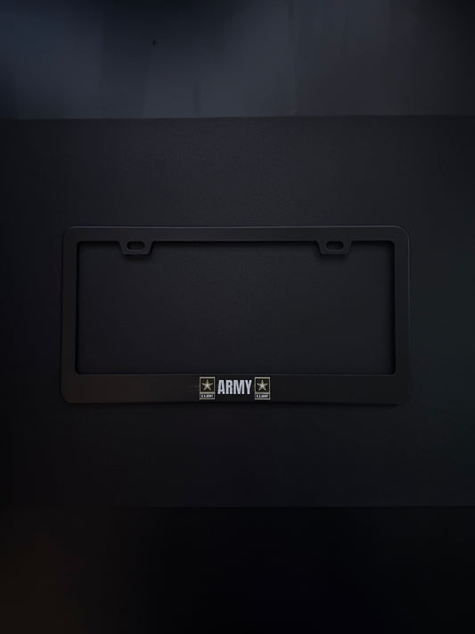 U.S.Army Black Stainless Steel License Plate Frame