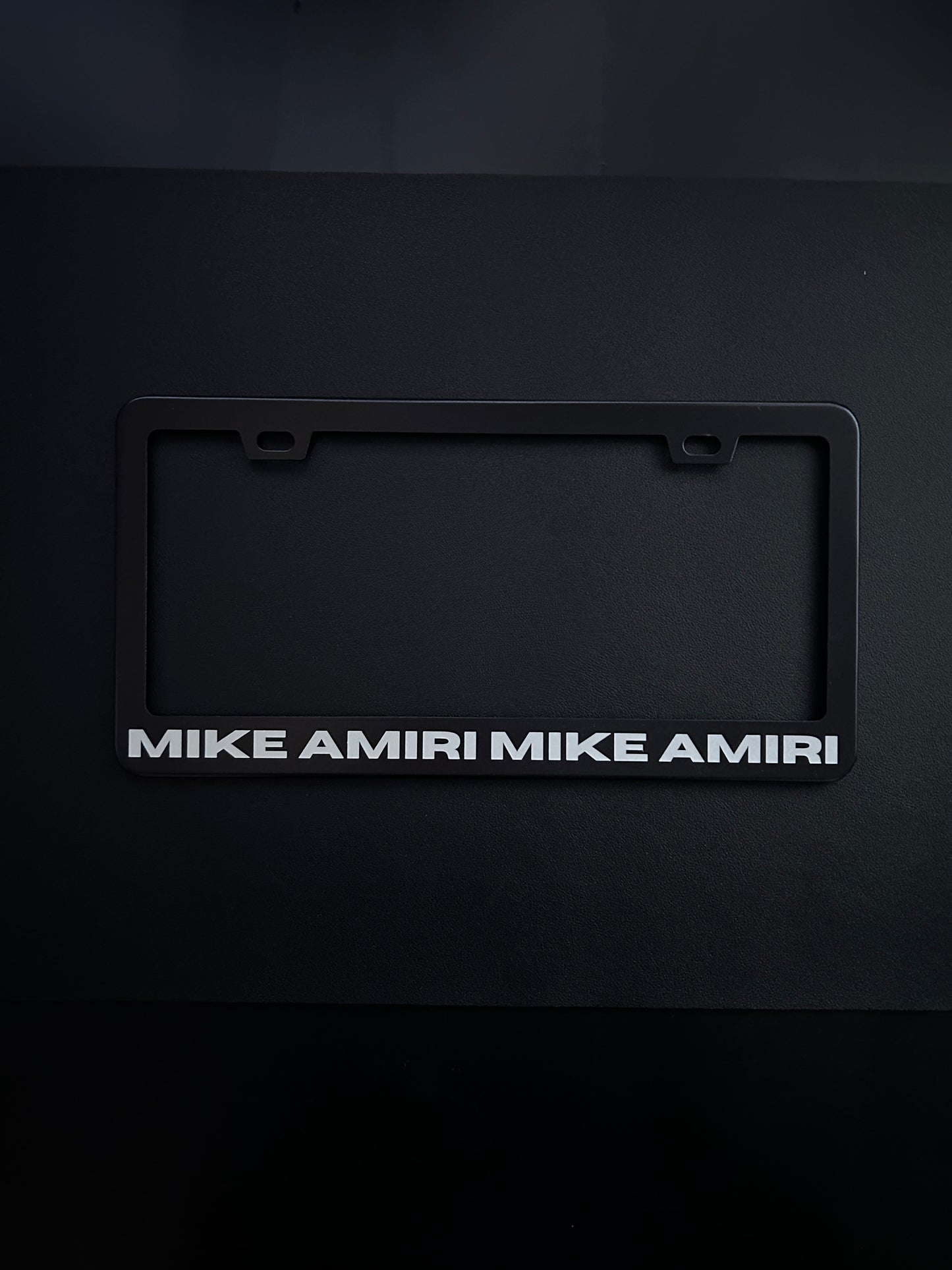 Mike Amiri Mike Amiri Black Stainless Steel License Plate Frame