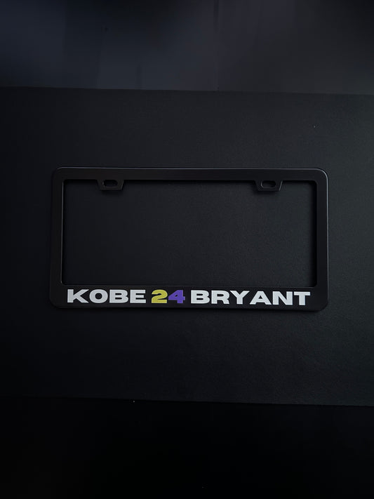 Kobe 24 Bryant Black Stainless Steel License Plate Frame