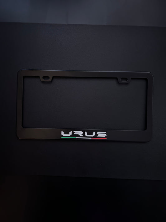 Urus Black Stainless Steel License Plate Frame