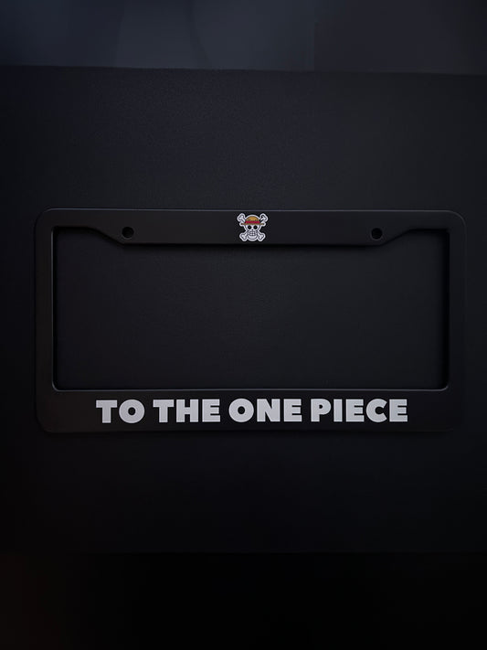 To The One Piece Black Stainless Steel License Plate Frame