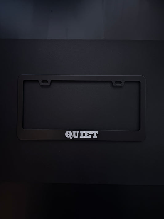 Thetas Black Stainless Steel License Plate Frame